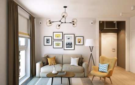 Интерьер трехкомнатной квартиры в Балашихе