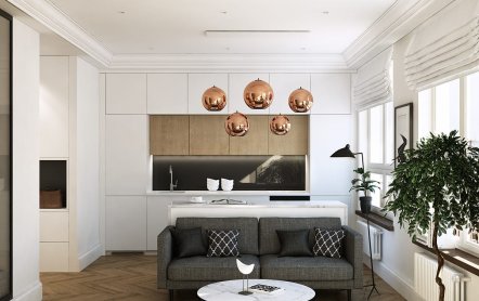 Интерьер квартиры-студии в Москве