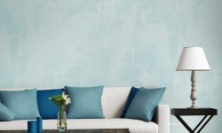 Как создать уютный дизайн в гостиной голубого цвета