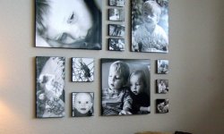 Как украсить гостиную семейными фотографиями