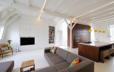 Современный дизайн небольшой квартиры в Амстердаме