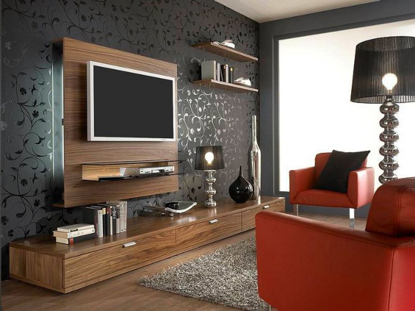 Как лучше расположить телевизор в интерьере гостиной