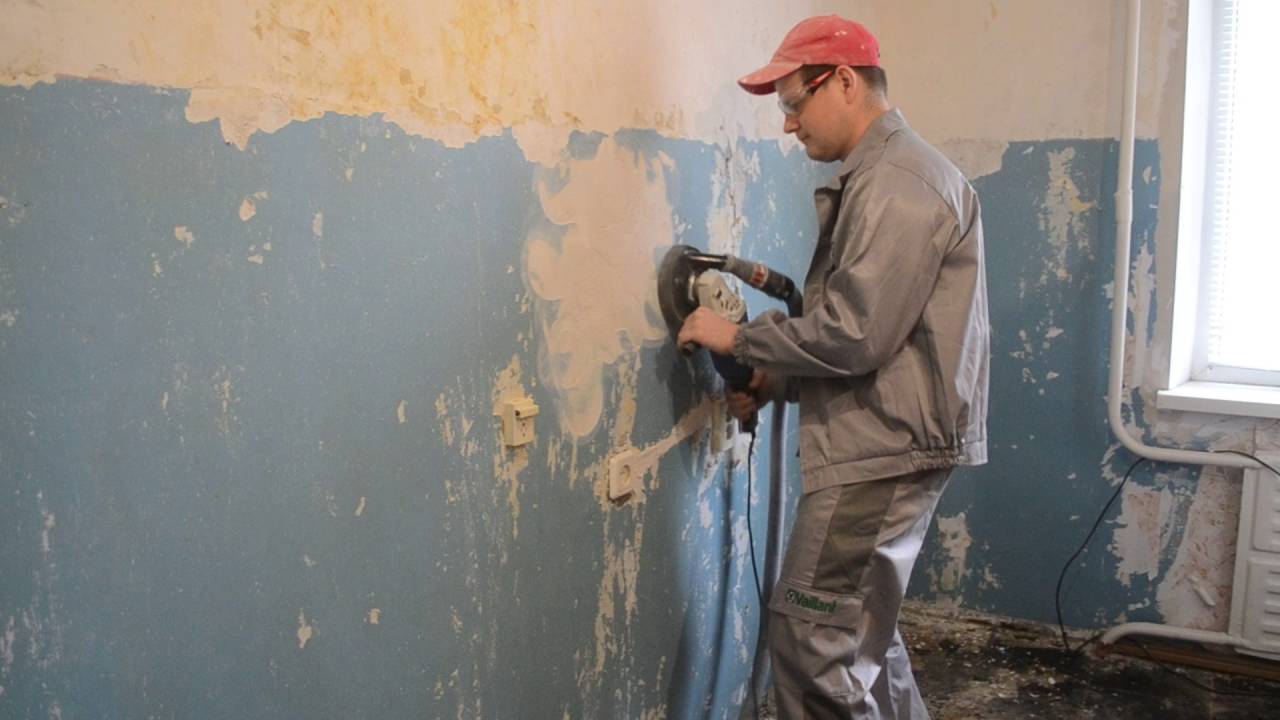 Как отмыть штукатурку. Очистка поверхности стен. Снятие штукатурки со стен. Расчистка стен от старой краски. Демонтаж штукатурки со стен.