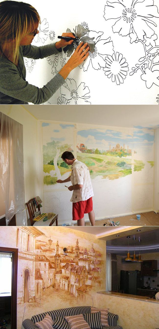 Как правильно использовать роспись на стенах в обустройстве квартиры