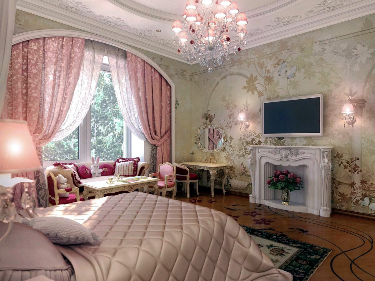 Шикарная спальня в стили шебби шик